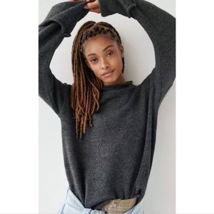 Anthropologie Basile Cropped Sweater charcoal grey medium